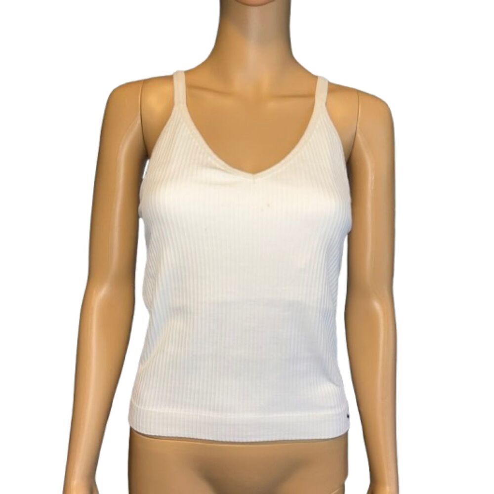 Nike Dri-FIT Athletic Racerback Tank Top w/ Built-in Bra Ivory size M/L C34